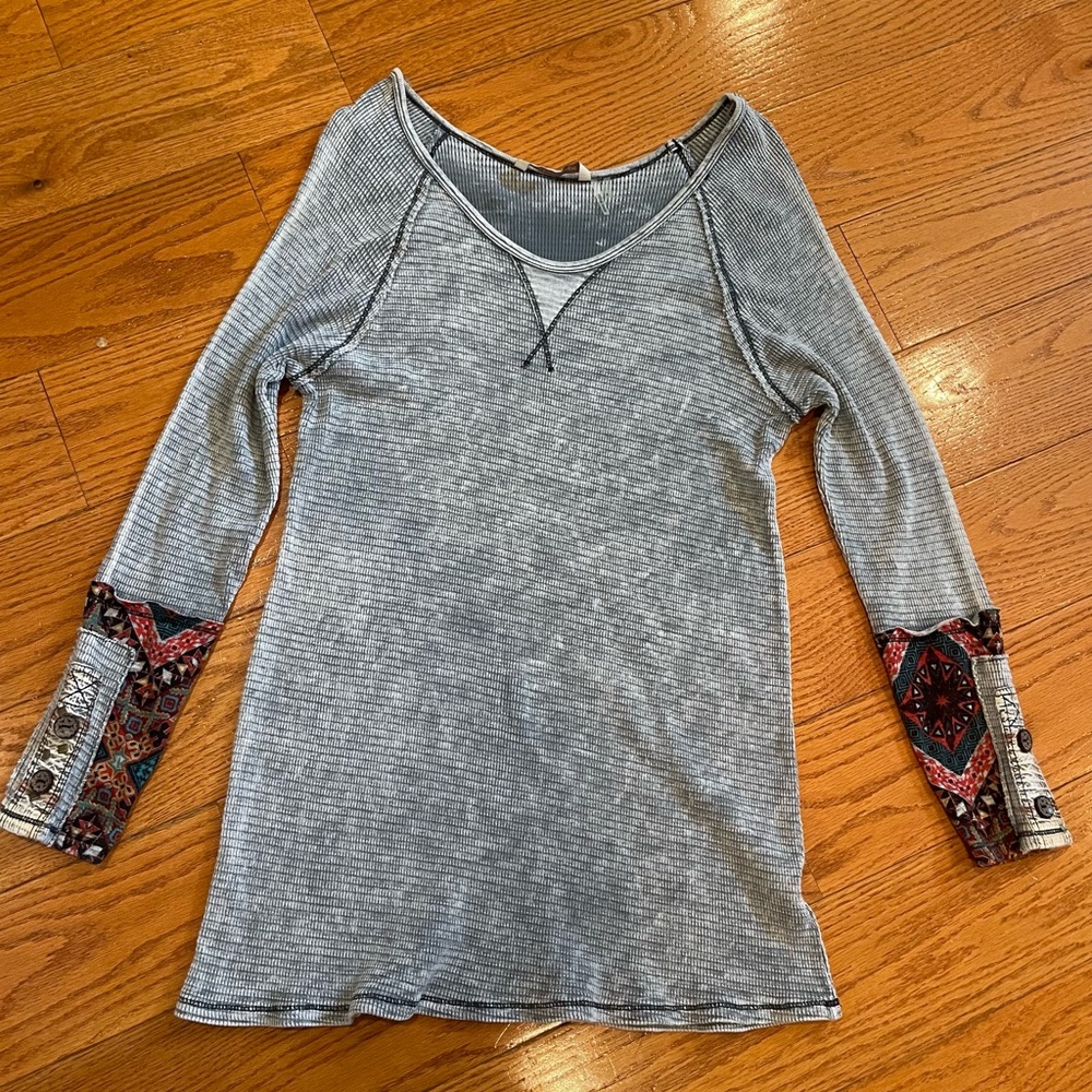 Soft Surroundings Thermal Tao Tunic Top – Gray – Size Small